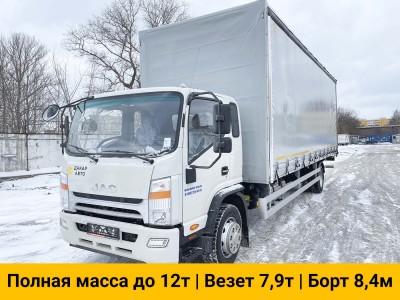 JAC N120-L борт тент 8,4м 3 шторы г/п 7,9т