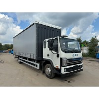 Бортовой автомобиль JAC N120 борт-тент-ворота (3 шторы) 7,9 тонны 8,5 м